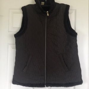 Brown reversible XL vest
